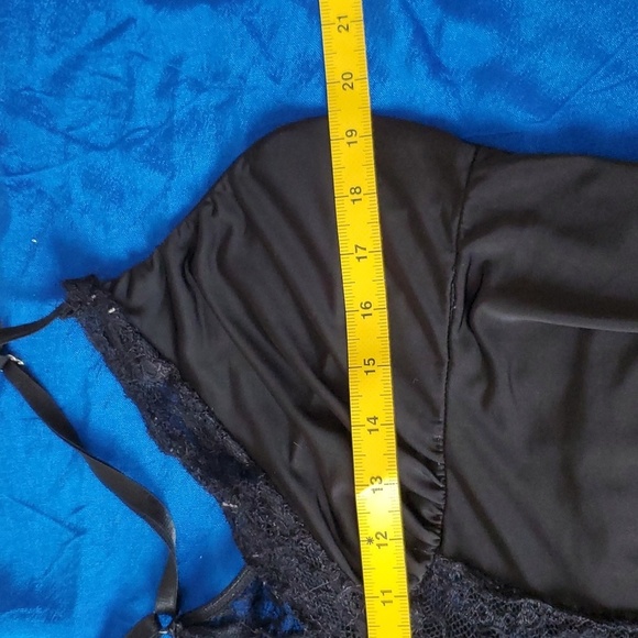 Women 2X Babydoll Lingerie Back Crisscross Lace Trim Chemise Sleepwear - Picture 10 of 10